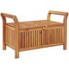 Förvaringsbänk med dyna för trädgård 91 cm massiv akacia vidaXL 91 x 50 x 60 cm – miniatyr 6