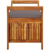 Förvaringsbänk med dyna för trädgård 91 cm massiv akacia vidaXL 91 x 50 x 60 cm – miniatyr 7