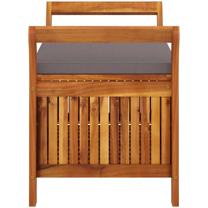 Förvaringsbänk med dyna för trädgård 91 cm massiv akacia vidaXL 91 x 50 x 60 cm – bild 7