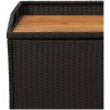 Förvaringsbänk svart konstrotting massiv akacia vidaXL 100 x 50 x 52 cm – miniatyr 9