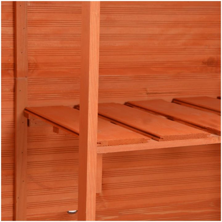 Förvaringsbod 128x42x91 cm trä vidaXL – bild 9