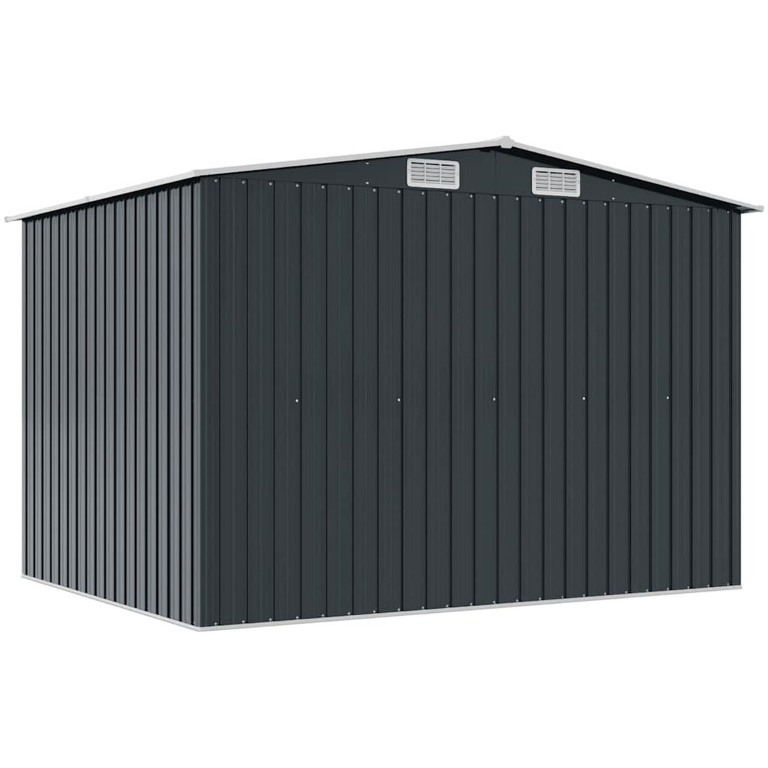 Förvaringsbod antracit stål 257x205x178 cm vidaXL – bild 7