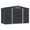 Förvaringsbod antracit stål 257x205x178 cm vidaXL – miniatyr 1