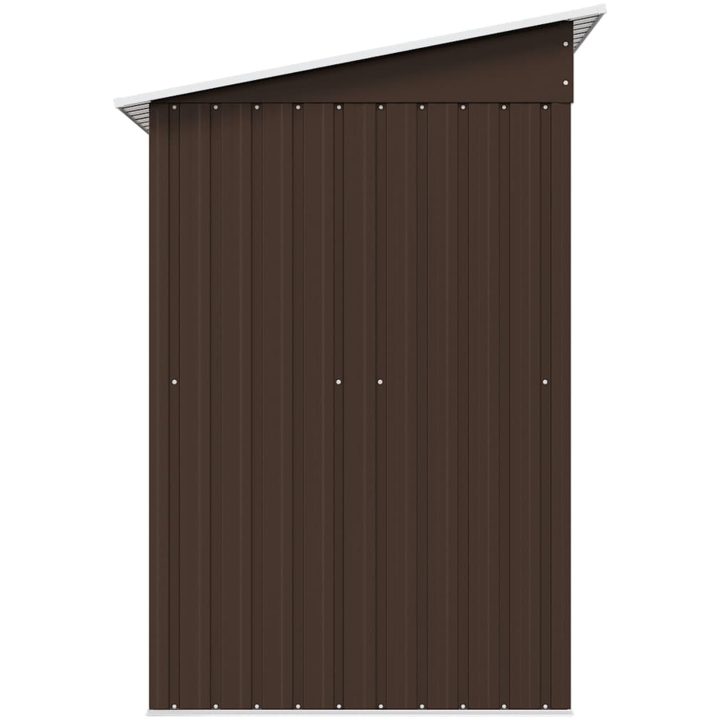 Förvaringsbod brun 194x121x181 cm stål vidaXL – bild 6