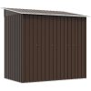 Förvaringsbod brun 194x121x181 cm stål vidaXL – miniatyr 7