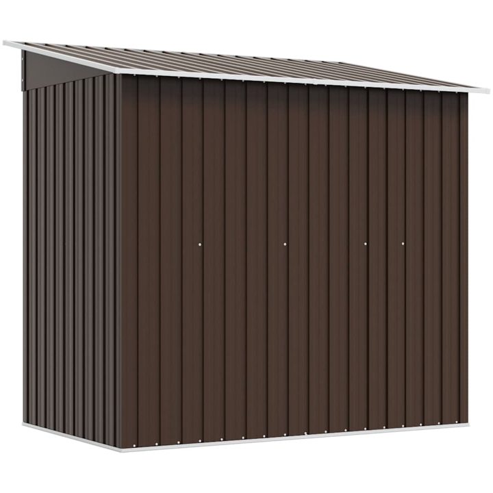 Förvaringsbod brun 194x121x181 cm stål vidaXL – bild 7