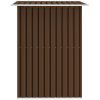 Förvaringsbod brun 204x132x186 cm stål vidaXL – miniatyr 4