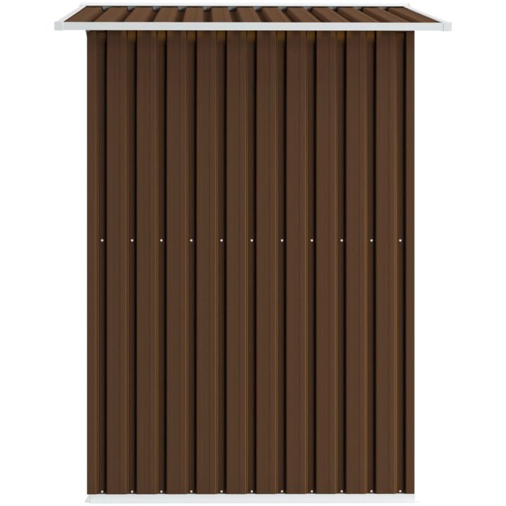 Förvaringsbod brun 204x132x186 cm stål vidaXL – bild 4