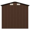 Förvaringsbod brun 204x132x186 cm stål vidaXL – miniatyr 5