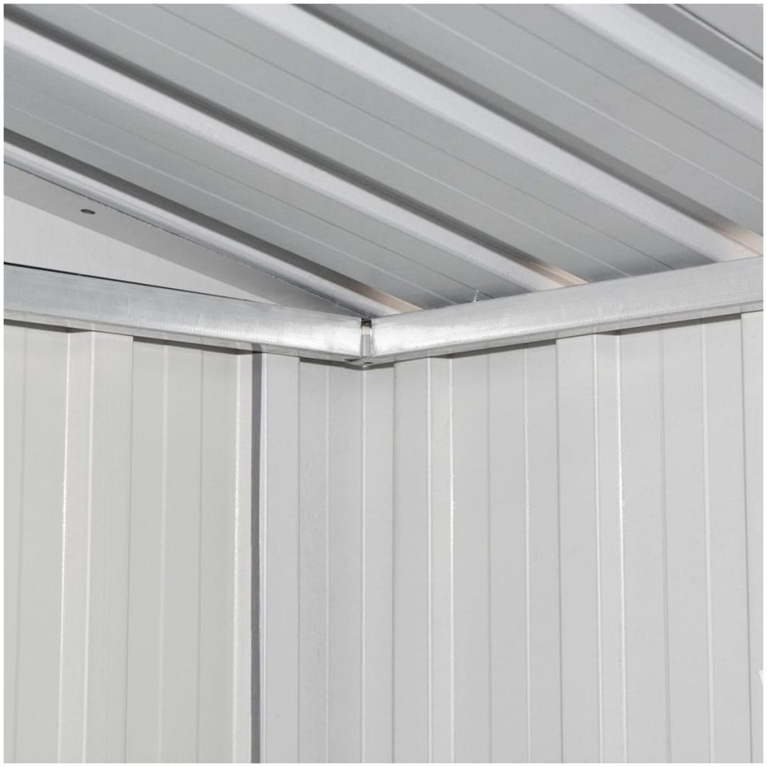 Förvaringsbod brun 204x132x186 cm stål vidaXL – bild 6