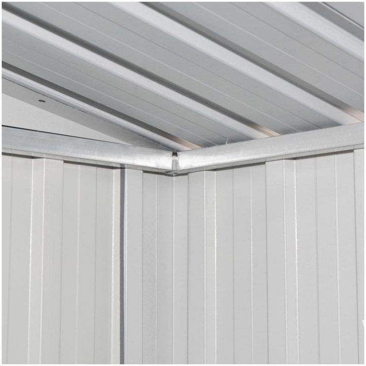 Förvaringsbod brun 204x132x186 cm stål vidaXL – bild 6