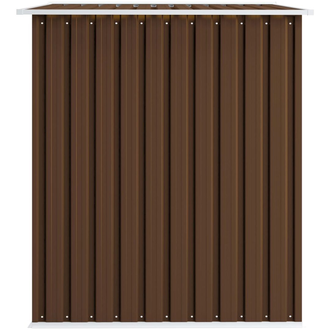 Förvaringsbod brun 257x205x178 cm stål vidaXL – bild 4