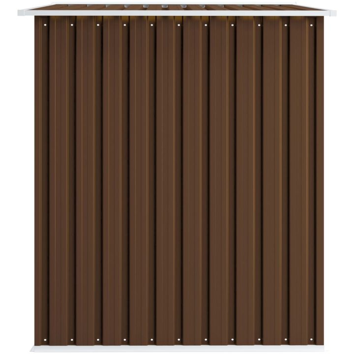 Förvaringsbod brun 257x205x178 cm stål vidaXL – bild 4