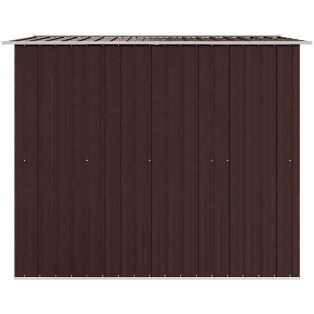 Förvaringsbod brun 257x205x178 cm stål vidaXL – bild 5