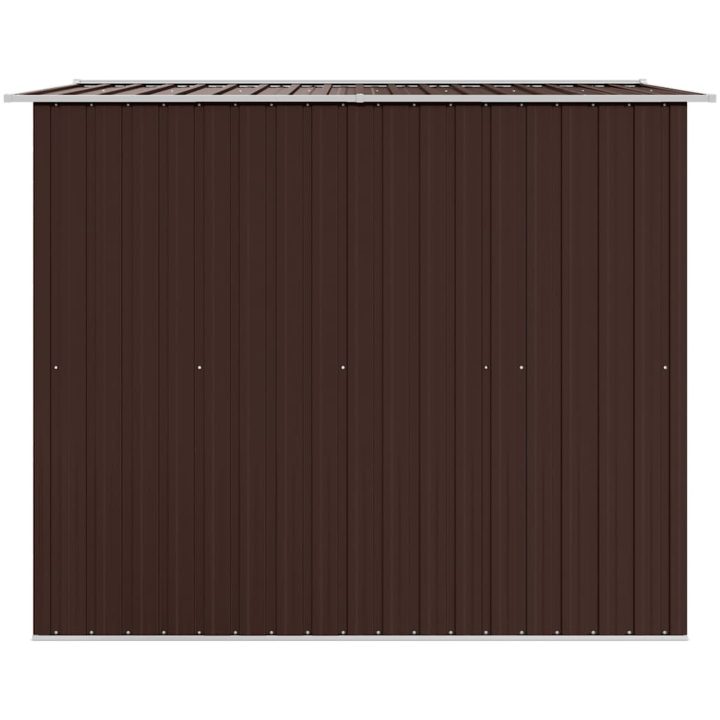 Förvaringsbod brun 257x205x178 cm stål vidaXL – bild 5
