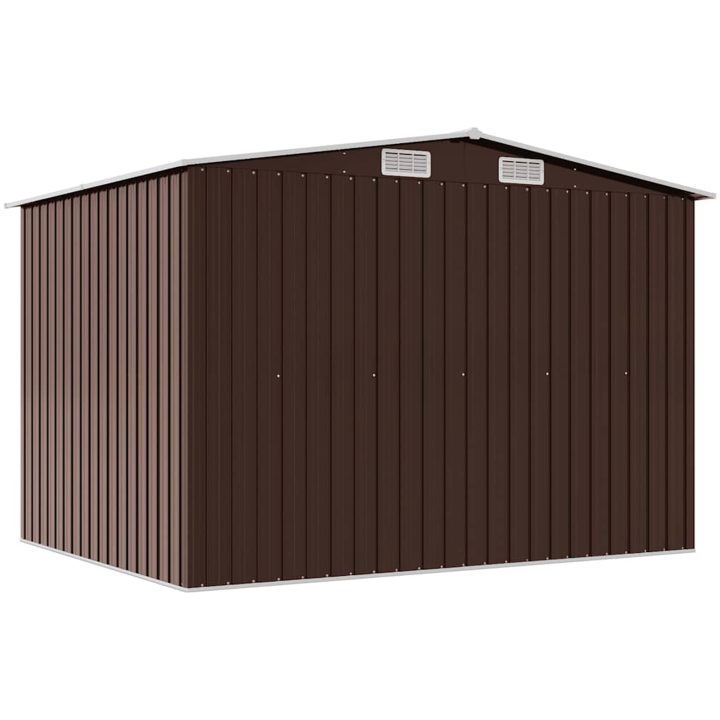Förvaringsbod brun 257x205x178 cm stål vidaXL – bild 6