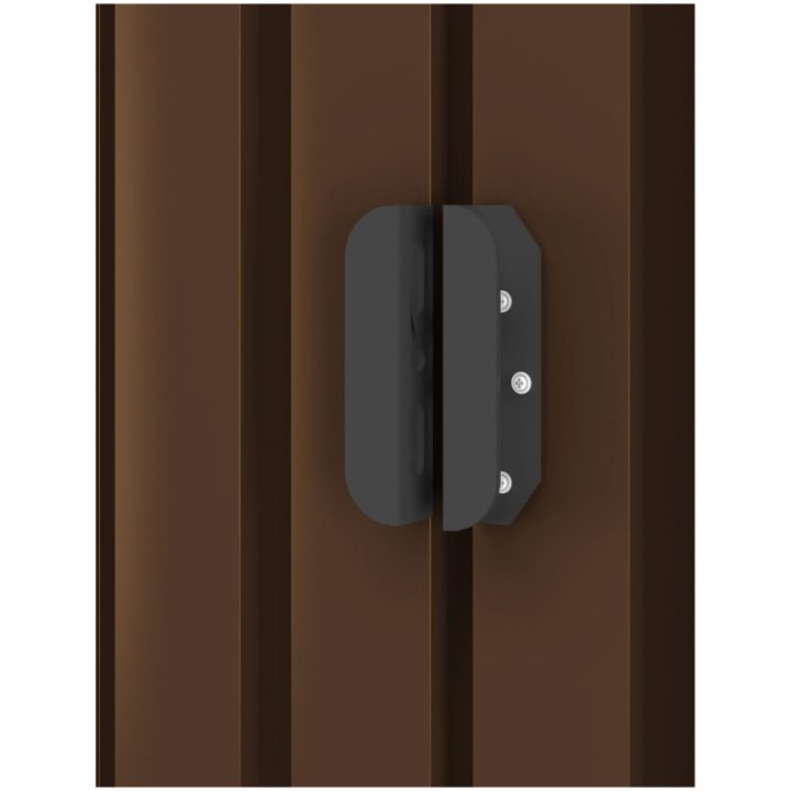 Förvaringsbod brun 257x205x178 cm stål vidaXL – bild 7