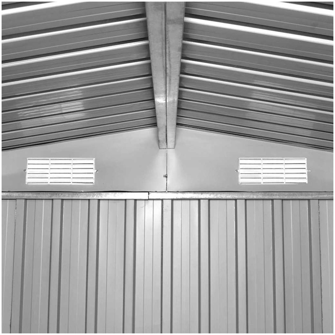 Förvaringsbod brun 257x205x178 cm stål vidaXL – bild 9