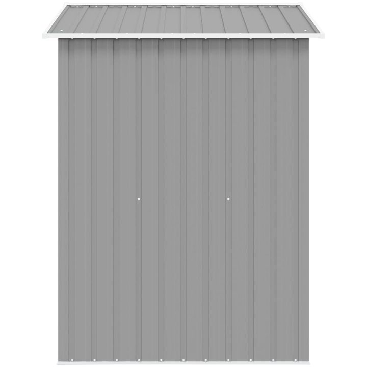 Förvaringsbod i metall grå 204x132x186 cm vidaXL – bild 6