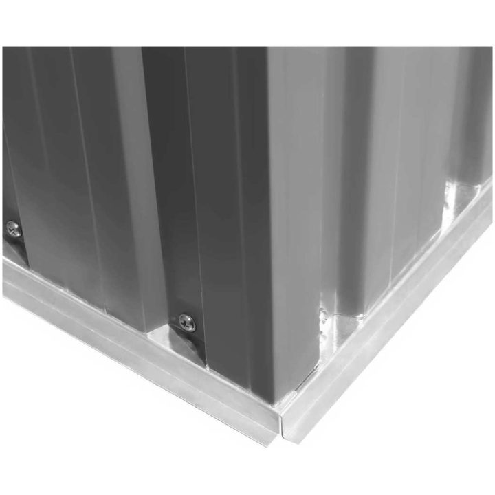 Förvaringsbod i metall grå 204x132x186 cm vidaXL – bild 8