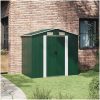 Förvaringsbod i metall grön 204x132x186 cm vidaXL – miniatyr 3