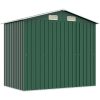 Förvaringsbod i metall grön 204x132x186 cm vidaXL – miniatyr 7