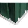Förvaringsbod i metall grön 204x132x186 cm vidaXL – miniatyr 8