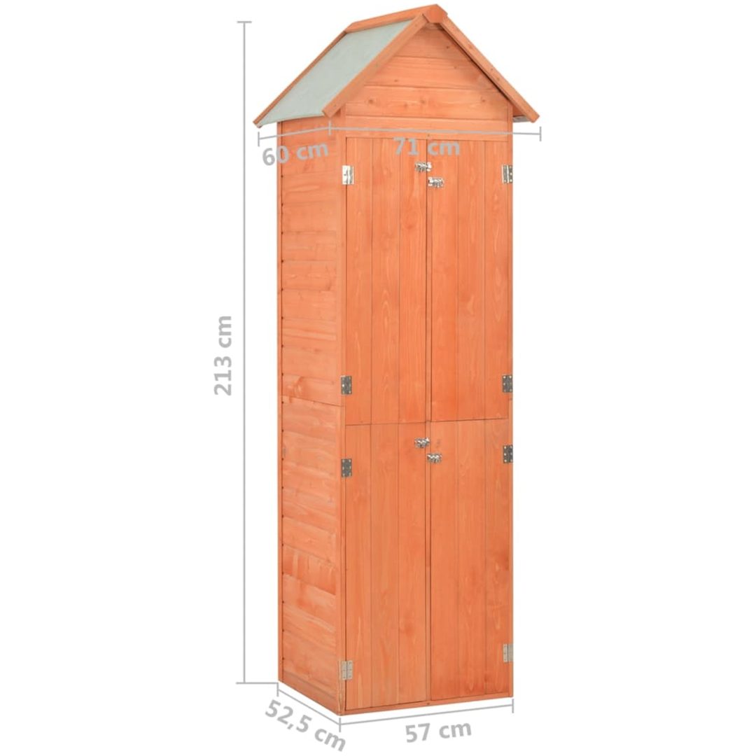 Förvaringsbod trä 71x60x213 cm vidaXL – bild 12