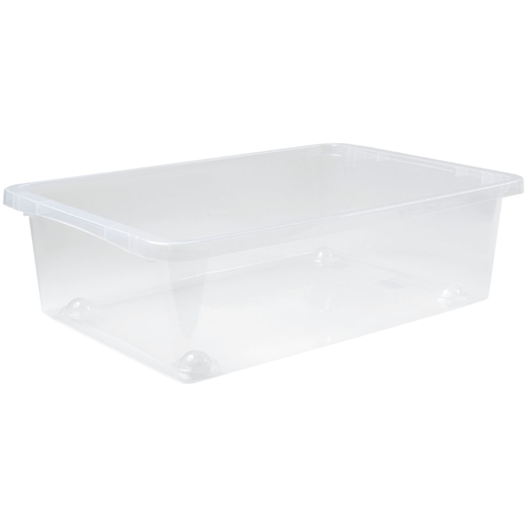 Förvaringsbox Bedroller 30l Transp NPL Transparent