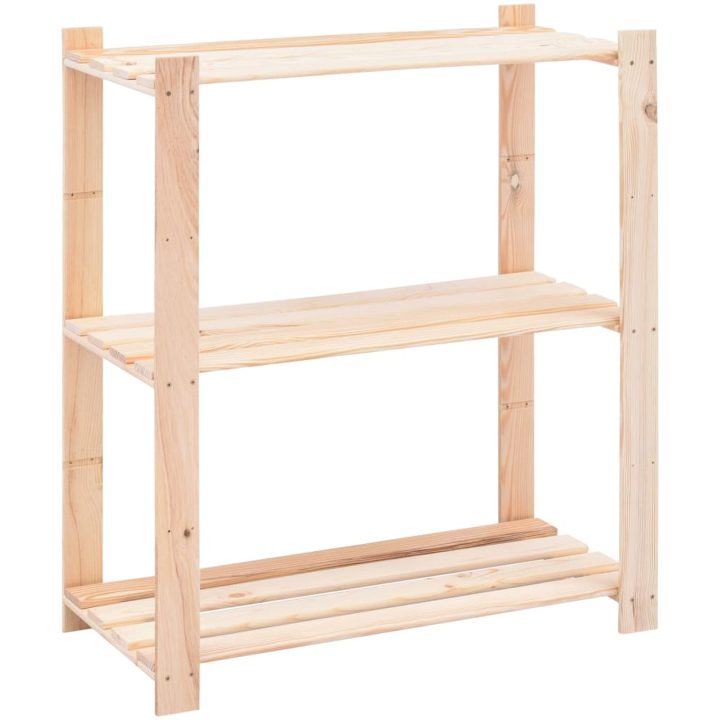 Förvaringshylla 3 hyllor 10 st 80x38x90 cm massiv furu 150 kg vidaXL – bild 3