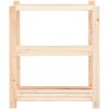 Förvaringshylla 3 hyllor 10 st 80x38x90 cm massiv furu 150 kg vidaXL – miniatyr 4
