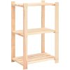 Förvaringshylla 3 hyllor 2 st 60x38x90 cm massiv furu 150 kg vidaXL – miniatyr 3