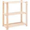 Förvaringshylla 3 hyllor 2 st 80x38x90 cm massiv furu 150 kg vidaXL – miniatyr 3