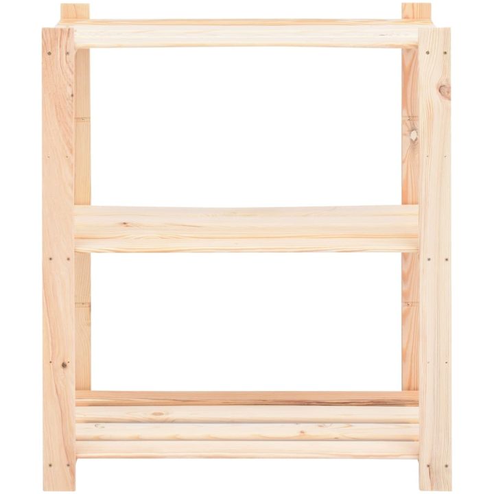 Förvaringshylla 3 hyllor 2 st 80x38x90 cm massiv furu 150 kg vidaXL – bild 4
