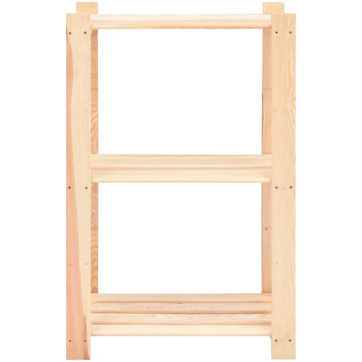 Förvaringshylla 3 hyllor 3 st 60x38x90 cm massiv furu 150 kg vidaXL – bild 4