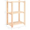 Förvaringshylla 3 hyllor 3 st 60x38x90 cm massiv furu 150 kg vidaXL – miniatyr 8