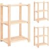 Förvaringshylla 3 hyllor 3 st 60x38x90 cm massiv furu 150 kg vidaXL – miniatyr 1