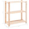 Förvaringshylla 3 hyllor 3 st 80x38x90 cm massiv furu 150 kg vidaXL – miniatyr 8