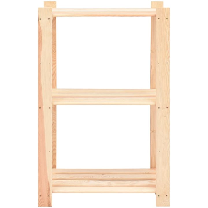 Förvaringshylla 3 hyllor 5 st 60x38x90 cm massiv furu 150 kg vidaXL – bild 4