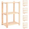Förvaringshylla 3 hyllor 5 st 60x38x90 cm massiv furu 150 kg vidaXL – miniatyr 1