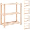 Förvaringshylla 3 hyllor 5 st 80x38x90 cm massiv furu 150 kg vidaXL – miniatyr 1