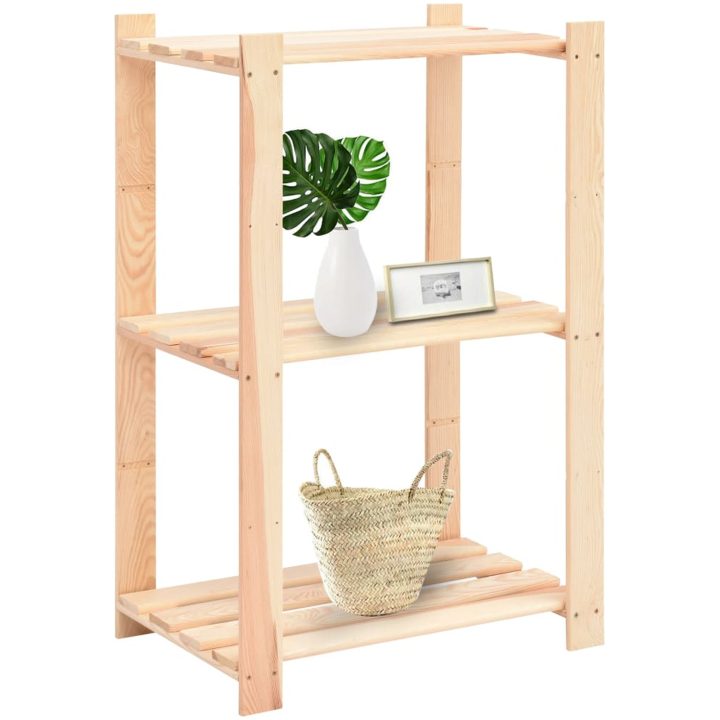 Förvaringshylla 3 hyllplan 60x38x90 massiv furu 150 kg vidaXL – bild 2