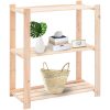 Förvaringshylla 3 hyllplan 80x38x90 massiv furu 150 kg vidaXL – miniatyr 2