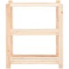 Förvaringshylla 3 hyllplan 80x38x90 massiv furu 150 kg vidaXL – miniatyr 3