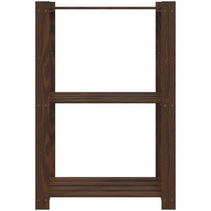 Förvaringshylla 3 hyllplan brun 60x38x90 massiv furu vidaXL 60 x 38 x 90 cm – bild 3