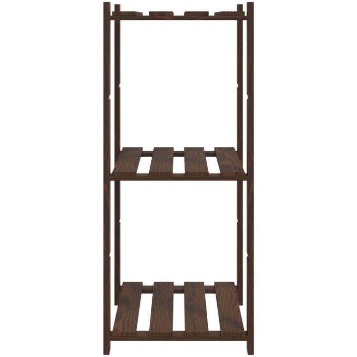 Förvaringshylla 3 hyllplan brun 60x38x90 massiv furu vidaXL 60 x 38 x 90 cm – bild 4