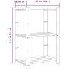 Förvaringshylla 3 hyllplan brun 60x38x90 massiv furu vidaXL 60 x 38 x 90 cm – miniatyr 7
