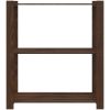 Förvaringshylla 3 hyllplan brun 80x38x90 massiv furu vidaXL 80 x 38 x 90 cm – miniatyr 3