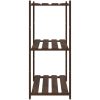 Förvaringshylla 3 hyllplan brun 80x38x90 massiv furu vidaXL 80 x 38 x 90 cm – miniatyr 4
