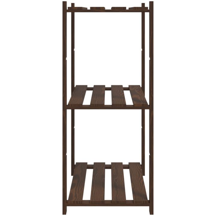 Förvaringshylla 3 hyllplan brun 80x38x90 massiv furu vidaXL 80 x 38 x 90 cm – bild 4